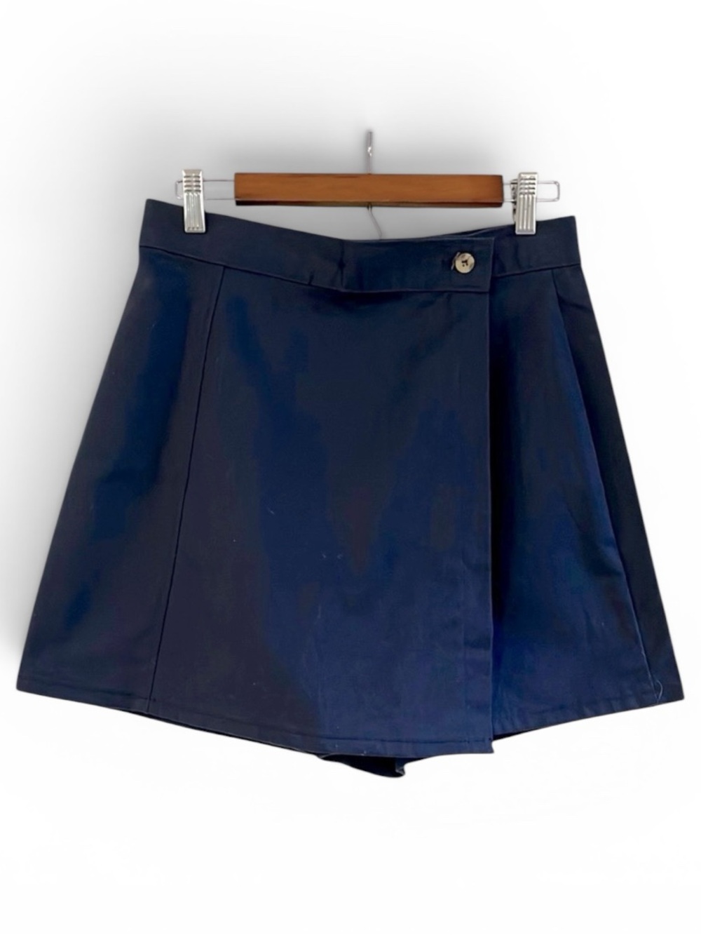 VINTAGE CHIC HIGH WAISTED SKORTS NAVY BLUE SIZE 10 MADE IN THE USA